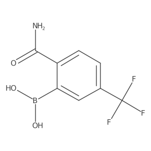 (2-Carbamoyl-5-(trifluoromethyl)phenyl)boronic acid结构式