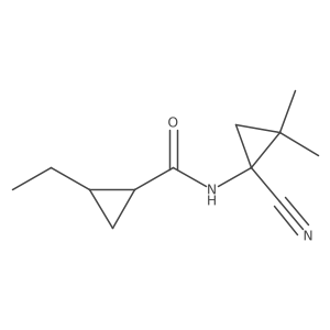 (1R,2R)-N-(1-Cyano-2,2-dimethylcyclopropyl)-2-ethylcyclopropane-1-carboxamide结构式