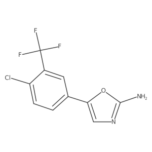 5-[4-Chloro-3-(trifluoromethyl)phenyl]-1,3-oxazol-2-amine结构式