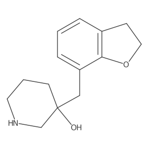 3-[(2,3-Dihydro-1-benzofuran-7-yl)methyl]piperidin-3-ol Structure