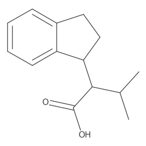 2-(2,3-dihydro-1H-inden-1-yl)-3-methylbutanoic acid Structure