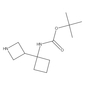tert-butyl N-[1-(azetidin-3-yl)cyclobutyl]carbamate Structure