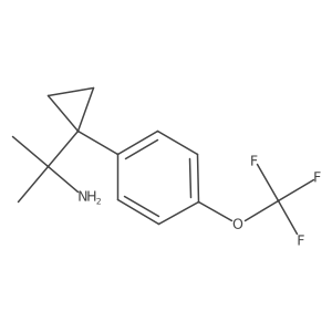 2-{1-[4-(Trifluoromethoxy)phenyl]cyclopropyl}propan-2-amine Structure