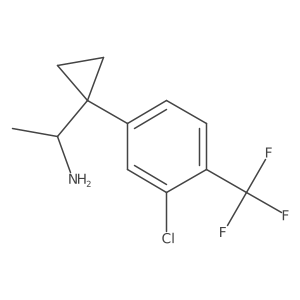 1-{1-[3-Chloro-4-(trifluoromethyl)phenyl]cyclopropyl}ethan-1-amine Structure