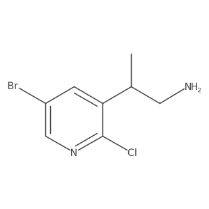 2-(5-Bromo-2-chloropyridin-3-yl)propan-1-amine Structure