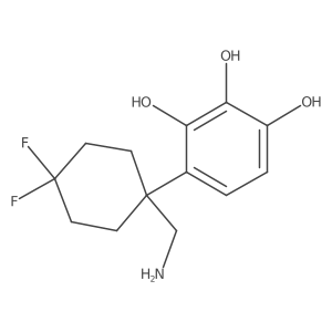 4-[1-(Aminomethyl)-4,4-difluorocyclohexyl]benzene-1,2,3-triol Structure