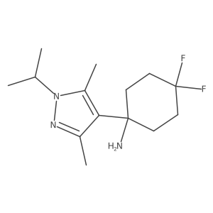 1-[3,5-dimethyl-1-(propan-2-yl)-1H-pyrazol-4-yl]-4,4-difluorocyclohexan-1-amine Structure