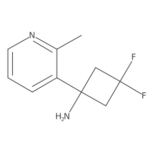 3,3-Difluoro-1-(2-methylpyridin-3-yl)cyclobutan-1-amine结构式