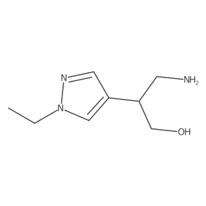 3-amino-2-(1-ethyl-1H-pyrazol-4-yl)propan-1-ol Structure