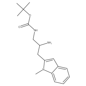 tert-butyl N-[2-amino-3-(1-methyl-1H-indol-2-yl)propyl]carbamate结构式