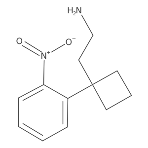 2-[1-(2-Nitrophenyl)cyclobutyl]ethan-1-amine结构式