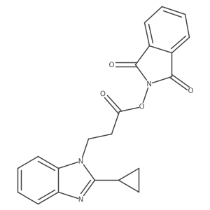 1,3-dioxo-2,3-dihydro-1H-isoindol-2-yl 3-(2-cyclopropyl-1H-1,3-benzodiazol-1-yl)propanoate Structure