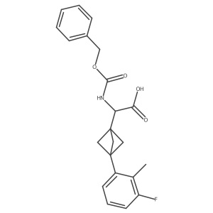 2-[3-(3-Fluoro-2-methylphenyl)-1-bicyclo[1.1.1]pentanyl]-2-(phenylmethoxycarbonylamino)acetic acid Structure