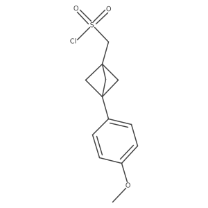 [3-(4-Methoxyphenyl)-1-bicyclo[1.1.1]pentanyl]methanesulfonyl chloride Structure