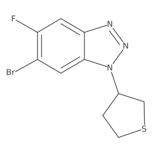 6-bromo-5-fluoro-1-(thiolan-3-yl)-1H-1,2,3-benzotriazole Structure