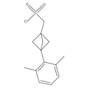 [3-(2,6-Dimethylphenyl)-1-bicyclo[1.1.1]pentanyl]methanesulfonyl chloride Structure
