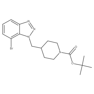 tert-butyl 4-[(7-bromo-1H-1,2,3-benzotriazol-1-yl)methyl]piperidine-1-carboxylate Structure
