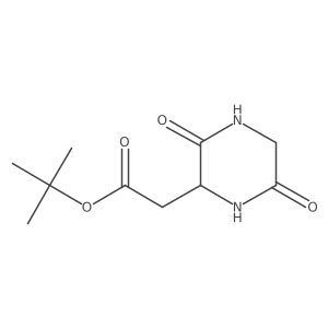 tert-Butyl 2-[(2R)-3,6-dioxopiperazin-2-yl]acetate结构式
