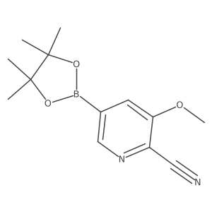 3-Methoxy-5-(4,4,5,5-tetramethyl-1,3,2-dioxaborolan-2-YL)picolinonitrile Structure