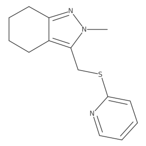 2-methyl-3-((pyridin-2-ylthio)methyl)-4,5,6,7-tetrahydro-2H-indazole结构式