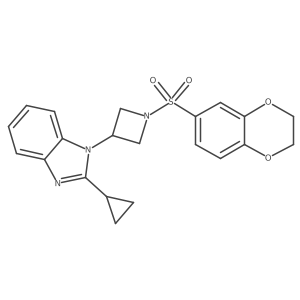 2-cyclopropyl-1-[1-(2,3-dihydro-1,4-benzodioxine-6-sulfonyl)azetidin-3-yl]-1H-1,3-benzodiazole Structure