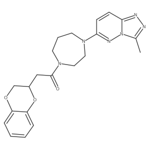 2-(2,3-Dihydro-1,4-benzodioxin-3-yl)-1-[4-(3-methyl-[1,2,4]triazolo[4,3-b]pyridazin-6-yl)-1,4-diazepan-1-yl]ethanone结构式