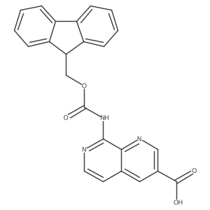 8-({[(9H-fluoren-9-yl)methoxy]carbonyl}amino)-1,7-naphthyridine-3-carboxylic acid Structure