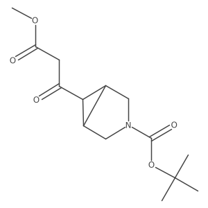 tert-Butyl 6-(3-methoxy-3-oxopropanoyl)-3-azabicyclo[3.1.0]hexane-3-carboxylate结构式