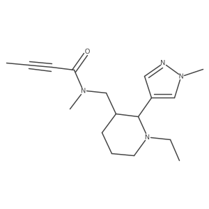 N-[[1-Ethyl-2-(1-methylpyrazol-4-yl)piperidin-3-yl]methyl]-N-methylbut-2-ynamide结构式