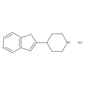 2-(Piperidin-4-yl)thieno[3,2-c]pyridine hydrochloride Structure