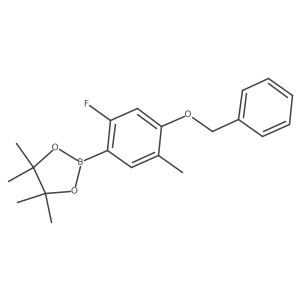 2-(4-Benzyloxy-2-fluoro-5-methyl-phenyl)-4,4,5,5-tetramethyl-1,3,2-dioxaborolane Structure