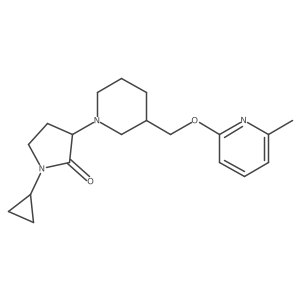 1-Cyclopropyl-3-(3-{[(6-methylpyridin-2-yl)oxy]methyl}piperidin-1-yl)pyrrolidin-2-one Structure