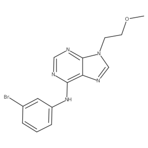 N-(3-bromophenyl)-9-(2-methoxyethyl)-9H-purin-6-amine结构式