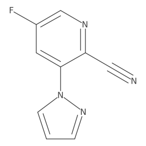 5-Fluoro-3-(1H-pyrazol-1-yl)picolinonitrile结构式