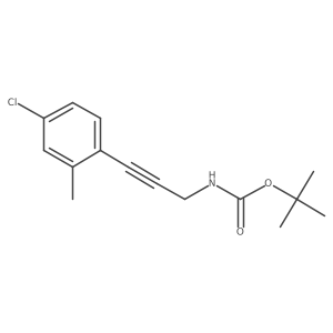 tert-Butyl (3-(4-chloro-2-methylphenyl)prop-2-yn-1-yl)carbamate结构式