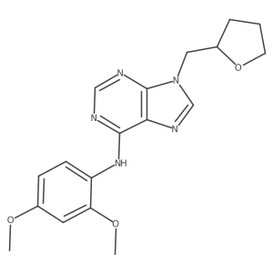 N-(2,4-dimethoxyphenyl)-9-[(oxolan-2-yl)methyl]-9H-purin-6-amine结构式