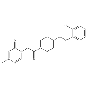 3-[2-(4-{[(3-Chloropyridin-4-yl)oxy]methyl}piperidin-1-yl)-2-oxoethyl]-6-methyl-3,4-dihydropyrimidin-4-one结构式