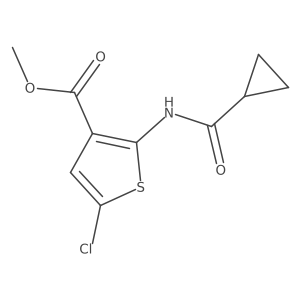 Methyl 5-chloro-2-[(cyclopropylcarbonyl)amino]-3-thiophenecarboxylate Structure