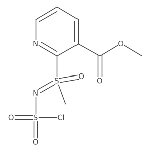 Methyl 2-{[(chlorosulfonyl)imino](methyl)oxo-lambda6-sulfanyl}pyridine-3-carboxylate Structure