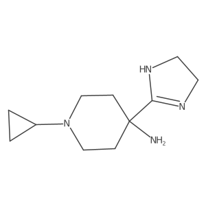 1-cyclopropyl-4-(4,5-dihydro-1H-imidazol-2-yl)piperidin-4-amine结构式