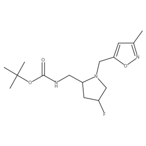 tert-butyl N-{[(2S,4S)-4-fluoro-1-[(3-methyl-1,2-oxazol-5-yl)methyl]pyrrolidin-2-yl]methyl}carbamate Structure