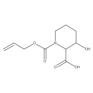 3-Hydroxy-1-[(prop-2-en-1-yloxy)carbonyl]piperidine-2-carboxylic acid结构式