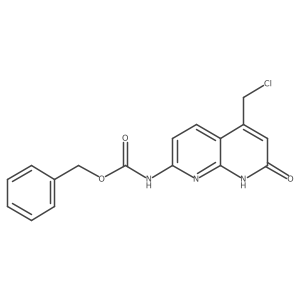 benzyl N-[5-(chloromethyl)-7-oxo-7,8-dihydro-1,8-naphthyridin-2-yl]carbamate Structure