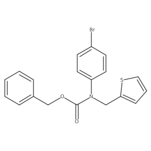 benzyl N-(4-bromophenyl)-N-[(thiophen-2-yl)methyl]carbamate结构式