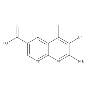 7-Amino-6-bromo-5-methyl-1,8-naphthyridine-3-carboxylic acid Structure