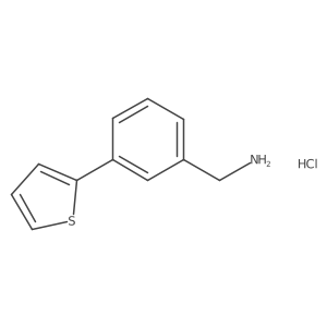 (3-Thiophen-2-ylphenyl)methanamine;hydrochloride Structure