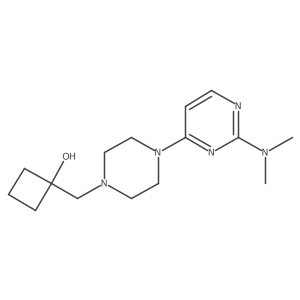 1-({4-[2-(Dimethylamino)pyrimidin-4-yl]piperazin-1-yl}methyl)cyclobutan-1-ol Structure