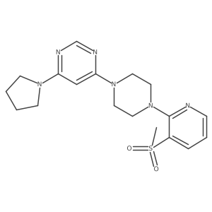 4-[4-(3-Methanesulfonylpyridin-2-yl)piperazin-1-yl]-6-(pyrrolidin-1-yl)pyrimidine结构式