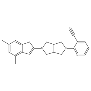 2-[5-(4,6-Dimethyl-1,3-benzothiazol-2-yl)-octahydropyrrolo[3,4-c]pyrrol-2-yl]pyridine-3-carbonitrile Structure
