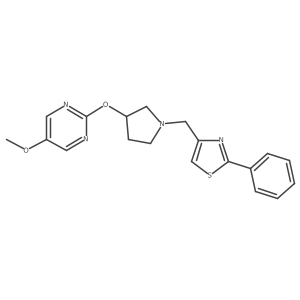 5-Methoxy-2-({1-[(2-phenyl-1,3-thiazol-4-yl)methyl]pyrrolidin-3-yl}oxy)pyrimidine结构式